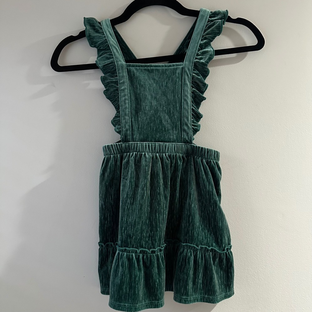 Cat & Jack Green Ruffle Casual Dress